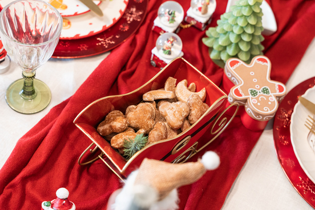 Sania lui Mos Craciun, decor metalic, 25 cm