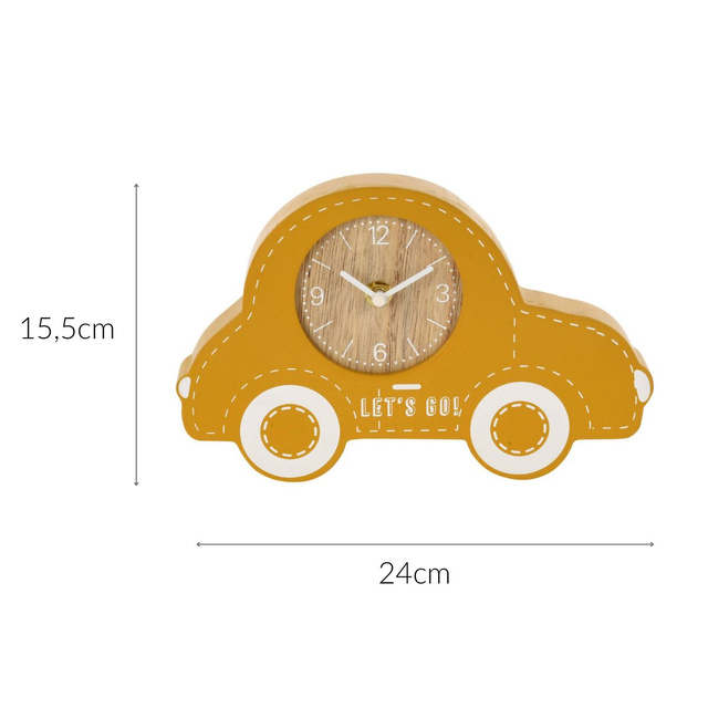 Ceas camera copiilor Mașină de jucărie, 24 x 3,5 x 15,5 cm