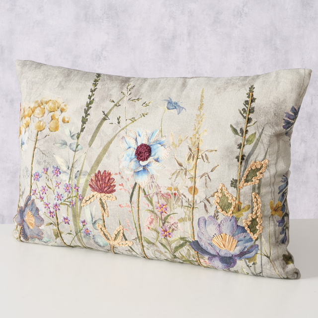 Perna decorativa BLOMSTER, model floral, 100% bumbac