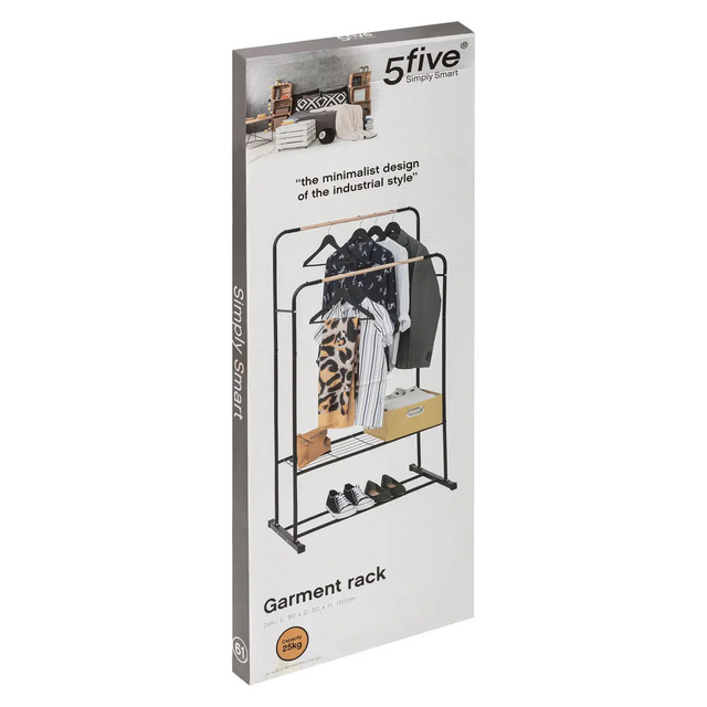 Cuier pentru hol cu poliță pentru pantofi, 2 stâlpi, 80x50x150 cm