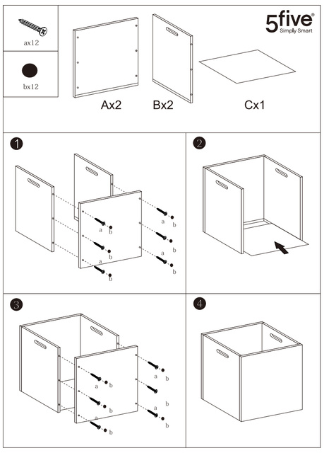 Cutie de depozitare din lemn, 31 x 31 cm