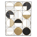 Decoratiune de perete geometrica, din metal, 76 x 101 cm