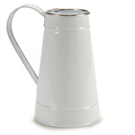 Ghiveci tip Kanka, metal, alb