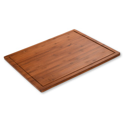 Blat de taiere cu picioare antiderapante, bambus inchis la culoare, 50 x 56 cm