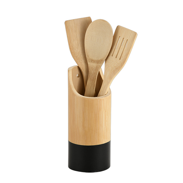 Set accesorii bucatarie din bambus, 4 bucati