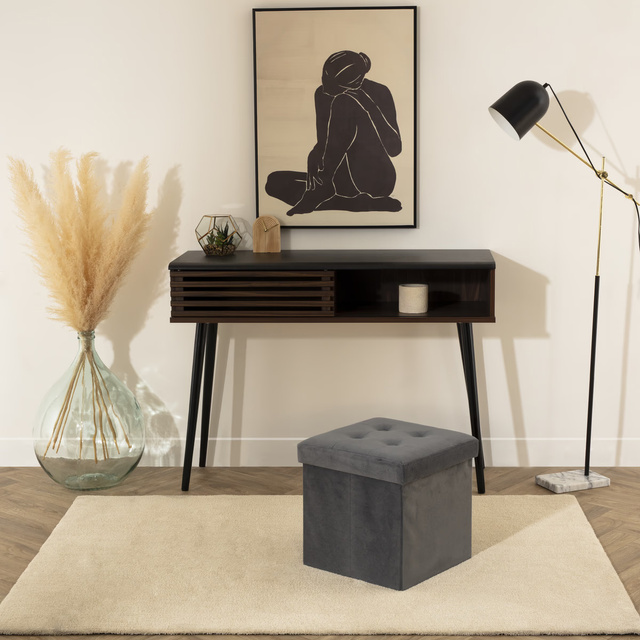 Puf pliabil cu spatiu de depozitare, 2in1