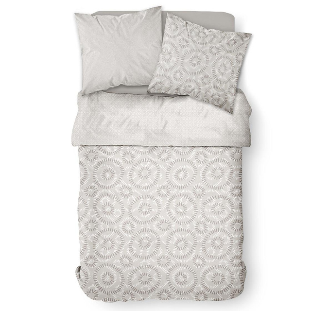 Lenjerie de pat din bumbac Geometry, reversibila, 220 x 240 cm