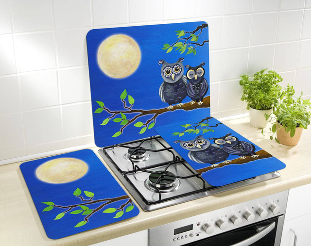 Plăci de protecție din sticlă SOWY pentru aragaz – 2 bucăți, WENKO