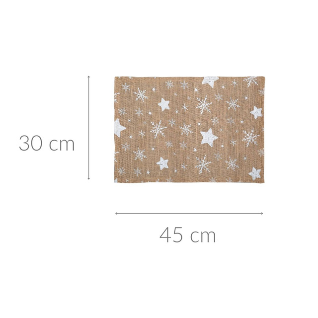 Individual de iuta cu stele, 45 x 30 cm