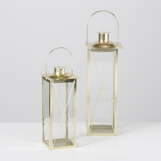 Set 2 felinare  Farol, auriu