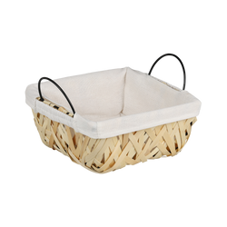 Coș pentru pâine cu împletitură din lemn, 23 x 20 cm