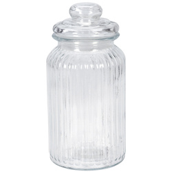 Borcan cu nervuri cu capac etanș, 1000 ml