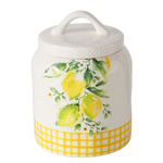 Recipient de bucătărie din ceramică cu model de lămâie, LEMONY