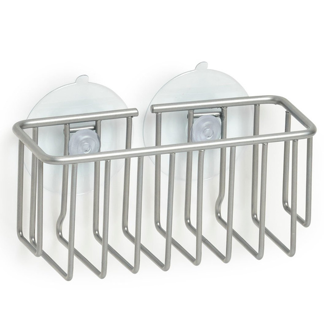 Raft de bucatarie pentru accesorii de spalat vase, metalic cu ventuze, ZELLER