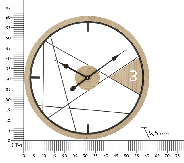 Ceas de perete GEOMETRIC, Ø 60 cm