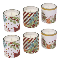 Set lumanari parfumate in cutie decorativa, 6 buc.