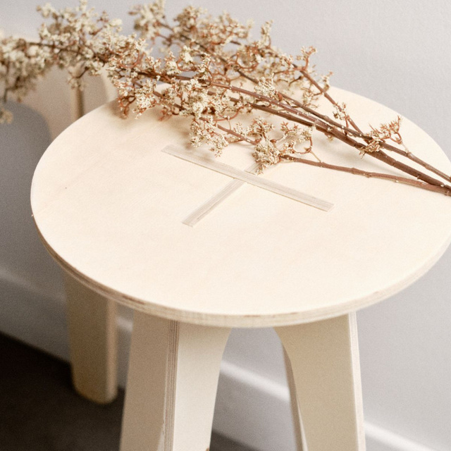 Masuta de cafea, rotunda, Simplicity, din lemn