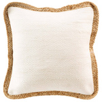 Perna decorativa cu margini din iuta, 45 x 45 cm