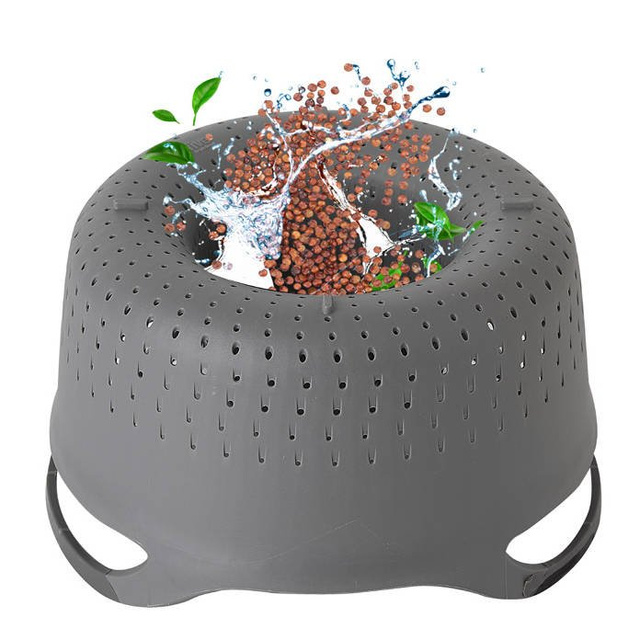 Strecurătoare 2-în-1, plastic, gri