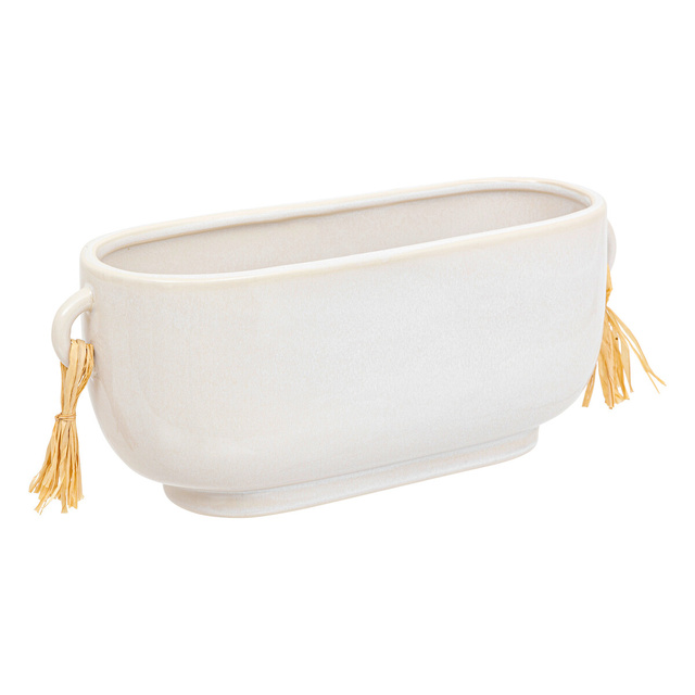 Ghiveci de flori din ceramica cu ciucuri decorativi, 30 cm