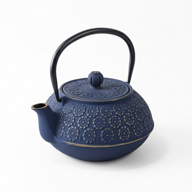 Ceainic din fontă cu infuzor KUMO, 1000 ml, bleumarin