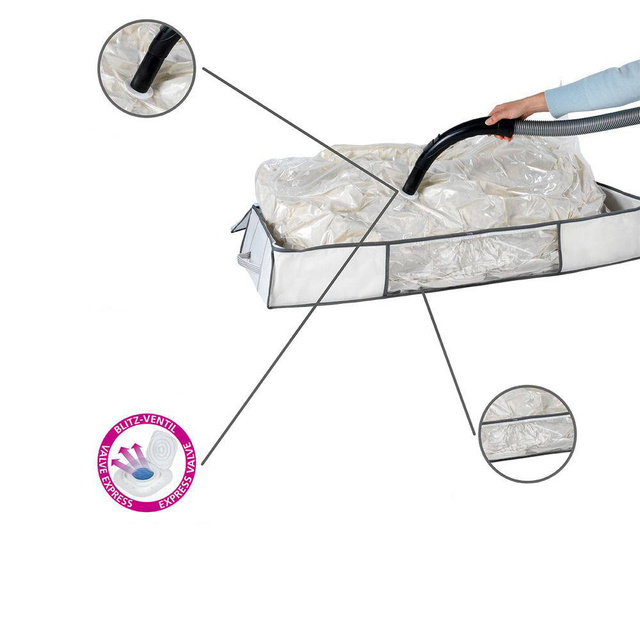 Husă pentru lenjerie de pat, haine SOFT + sac vacuum, WENKO