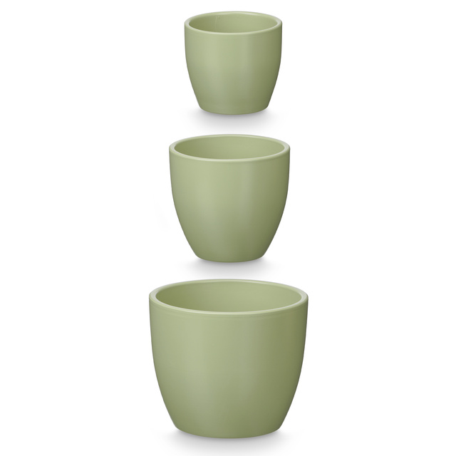 Set ghivece rotunde cu flori Ø 14, 17, 22 cm