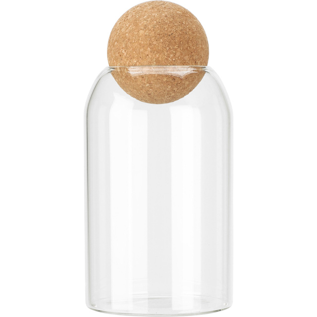 Recipient din sticla cu dop decorativ