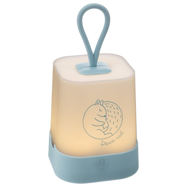 Lampa de noptiera USB, silicon, albastru