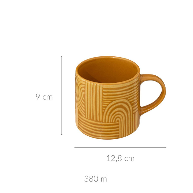 Cana din ceramica cu model geometric SOLEYA, 380 ml