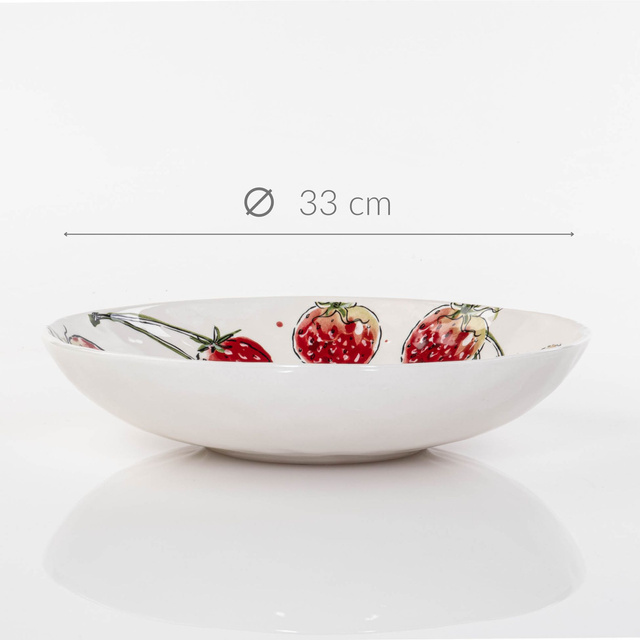 Bol cu model capsuni Strawberry, Ø 34 cm