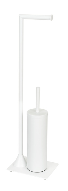 Suport pentru peria de toaleta HELLA, 2 in 1 cu suport pentru hartie