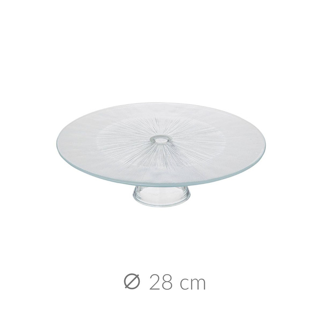 Platou pentru tort Elise, sticla, Ø 28 cm