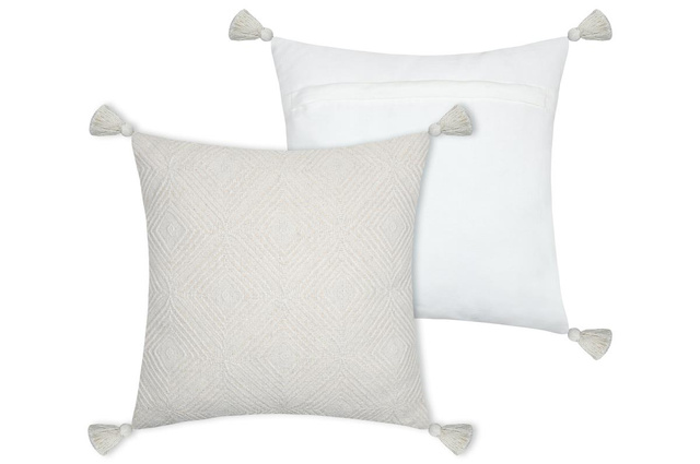 Perna din bumbac cu franjuri, BALMA, 45 x 45 cm