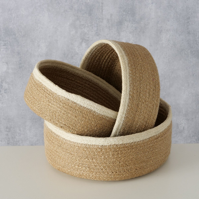 Cosuri decorative Cunas, 3 bucati, iuta