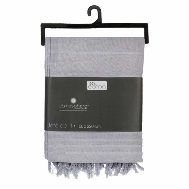 Cuvertură de pat din bumbac cu franjuri