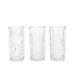 Set 3 pahare cu model, 380 ml