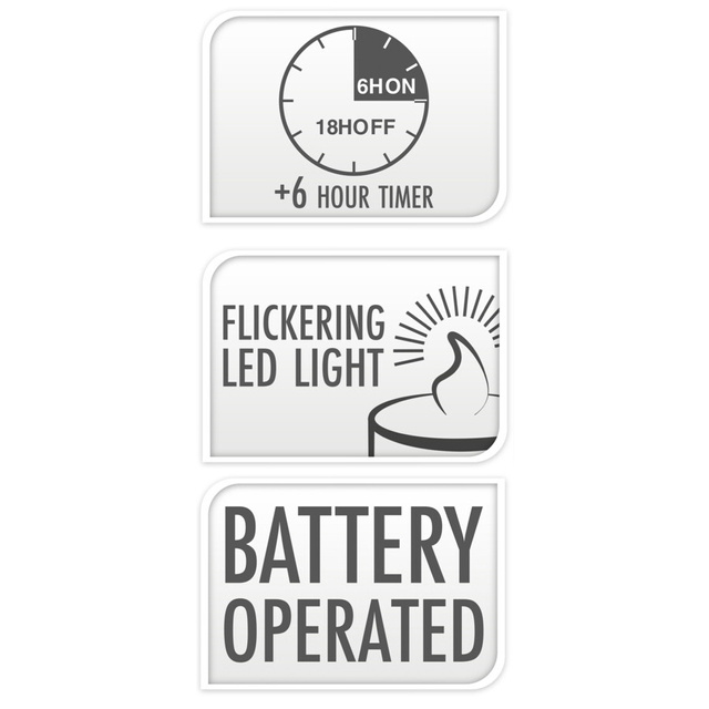 Lumânări decorative LED Ø 7 cm, 3 buc.