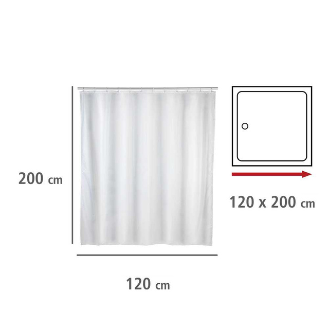Cortină de duș, textilă, 120x200 cm, WENKO