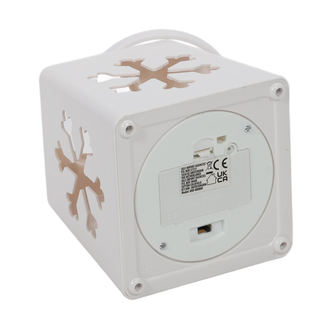 Lanterna de Crăciun cu lumânare LED, 14 cm, albă