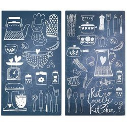 Plăci de protecție din sticlă LOVELY KITCHEN pentru aragaz – 2 bucăți, ZELLER, model 8