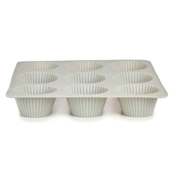 Tava de briose din silicon, pentru 9 bucati