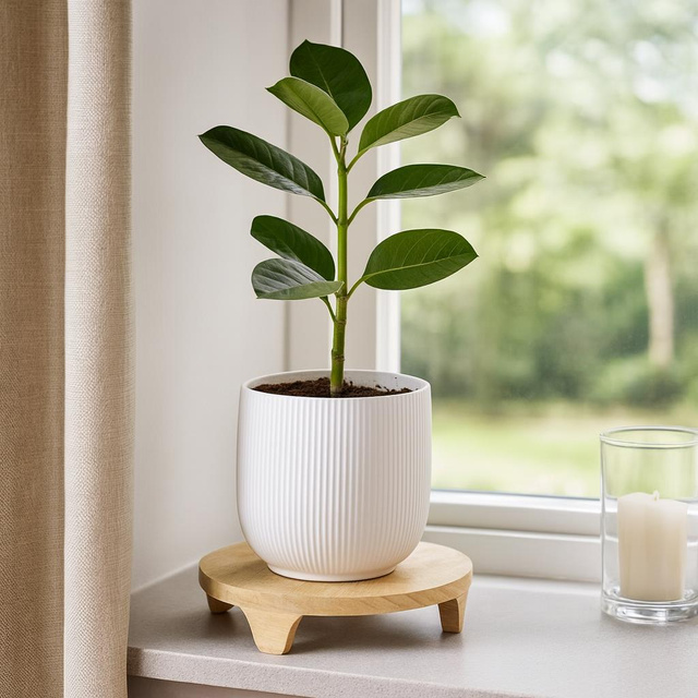 Suport din lemn pentru flori CON, lemn de mango, 27