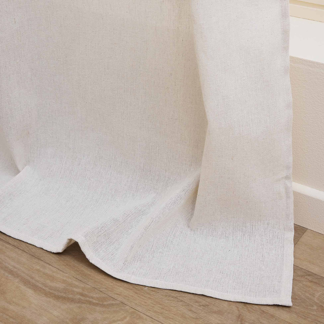 Perdeau de fereastră cu decor din iută, 140 x 240 cm, LACIA