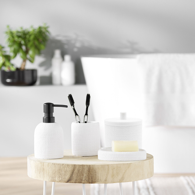 Dispenser pentru săpun 8 x 15 cm SPA, alb