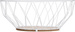 Coș de fructe, metalic, alb, Ø 28 cm