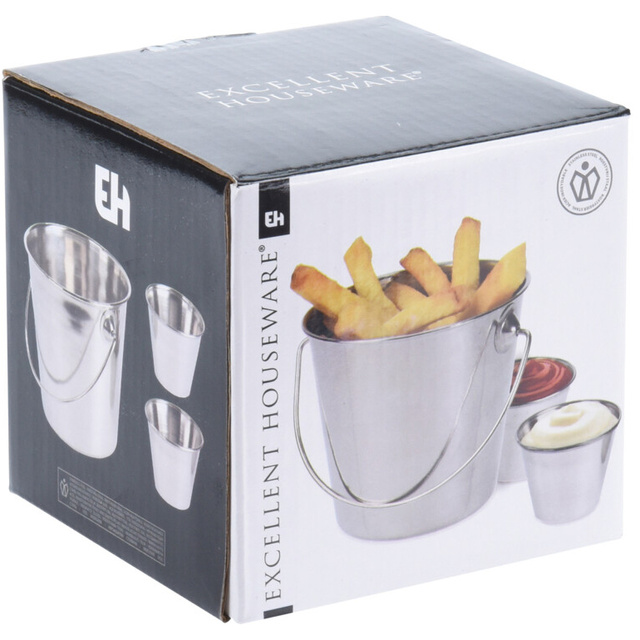 Set de servire pentru cartofi prăjiți, găleți pentru cartofi prăjiți și sosuri