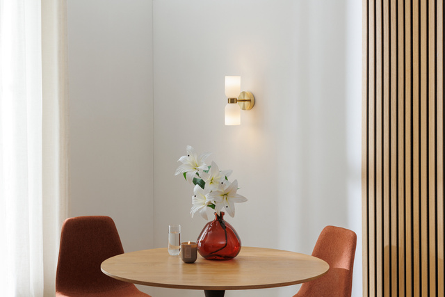 Aplica de perete din sticlă RIO, 2 surse de lumină, înălțime 26,5 cm