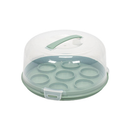 Cutie portabila pentru tort sau briose, Ø 25 x 14 cm