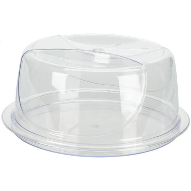 Platou cu capac pentru prajituri, plastic, 34 cm